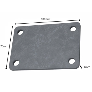 Blacha montażowa 100x70x4mm (surowa)